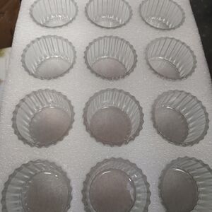 Lot Of 12 Elegant Clear Glass Votive Candle Holder